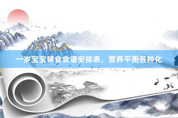 一岁宝宝辅食食谱安排表，营养平衡各种化